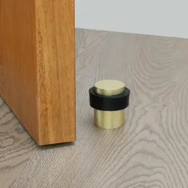 Click Here To Enlarge This Photo Of Eclipse 63764 30mm Knurled Floor Door Stop - Satin Brass