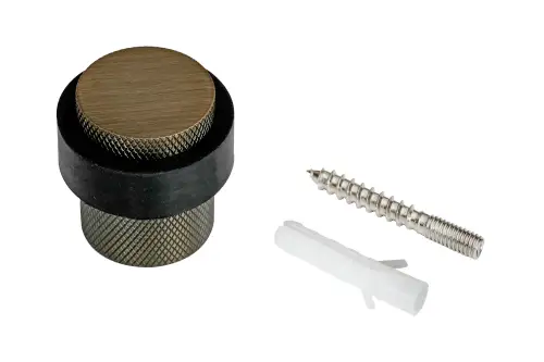 Click Here To Enlarge This Photo Of Eclipse 63765 30mm Knurled Floor Door Stop - Matt Antique Brass