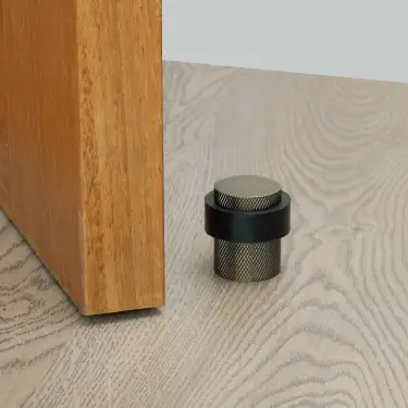 Click Here To Enlarge This Photo Of Eclipse 63765 30mm Knurled Floor Door Stop - Matt Antique Brass