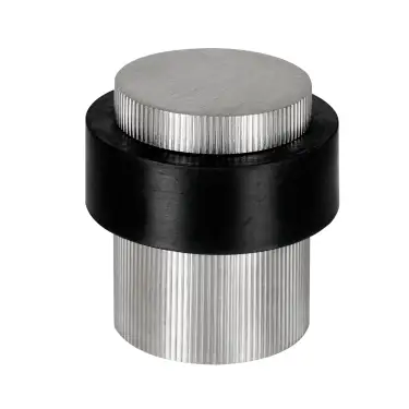 Click Here To Enlarge This Photo Of Eclipse 63772 30mm Linear Knurled Floor Door Stop - Satin Stainless Steel