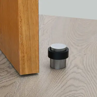 Click Here To Enlarge This Photo Of Eclipse 63776 30mm Linear Knurled Floor Door Stop - Dark Bronze