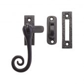 FF82 - Zoo Hardware Foxcote Foundries Curly Tail Casement Fastener - Black Antique