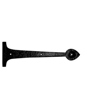 Click Here To Enlarge This Photo Of FF85 - Zoo Hardware Foxcote Foundries 12" (305mm) Hinge Fronts - Black Antique (to be used in conjunction with ordinary hinges)
