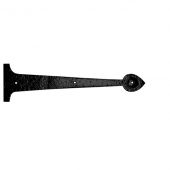 FF86 - Zoo Hardware Foxcote Foundries 15" (381mm) Hinge Fronts - Black Antique (to be used in conjunction with ordinary hinges)
