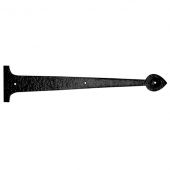 FF87 - Zoo Hardware Foxcote Foundries 18" (457mm) Hinge Fronts - Black Antique (to be used in conjunction with ordinary hinges)