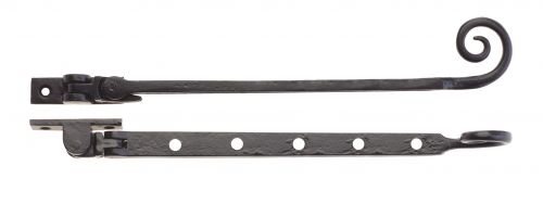 Click Here To Enlarge This Photo Of FF90C - Zoo Hardware Foxcote Foundries Curly Tail Casement Stay - 12" Black Antique