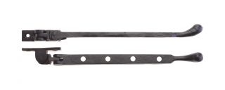 FF91B - Zoo Hardware Foxcote Foundries Bulb End Casement Stay - 10" Black Antique