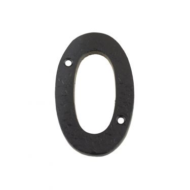 Click Here To Enlarge This Photo Of FFN00 - Zoo Hardware Foxcote Foundries 102mm Numeral - No. 0 - Black Antique