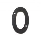 FFN00 - Zoo Hardware Foxcote Foundries 102mm Numeral - No. 0 - Black Antique