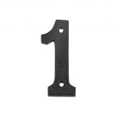 FFN01 - Zoo Hardware Foxcote Foundries 102mm Numeral - No. 1 - Black Antique