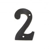 FFN02 - Zoo Hardware Foxcote Foundries 102mm Numeral - No. 2 - Black Antique