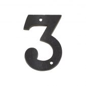 FFN03 - Zoo Hardware Foxcote Foundries 102mm Numeral - No. 3 - Black Antique