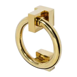 BLU Performance Ring Door Knocker&comma; 316 Stainless Steel in a PVD Polished Brass Finish &lpar;DKB250-PPB&rpar;