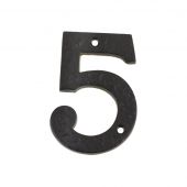FFN05 - Zoo Hardware Foxcote Foundries 102mm Numeral - No. 5 - Black Antique