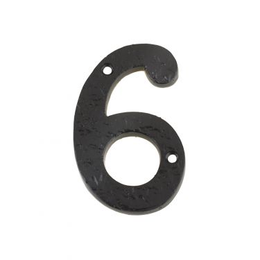 Click Here To Enlarge This Photo Of FFN06 - Zoo Hardware Foxcote Foundries 102mm Numeral - No. 6 & 9 - Black Antique