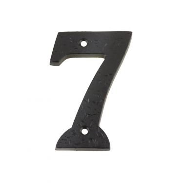 Click Here To Enlarge This Photo Of FFN07 - Zoo Hardware Foxcote Foundries 102mm Numeral - No. 7 - Black Antique