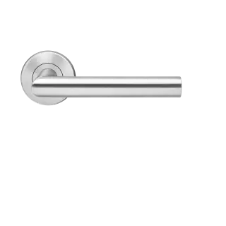 E300B 0S 71 - Karcher Design Slim Style E300 Round Rose Lever Set - Satin Stainless Steel