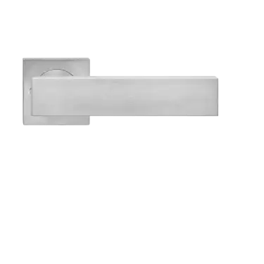 Click Here To Enlarge This Photo Of ER52Q S9 71 - Karcher Design Milano Square 3-Piece Rose KD Comfort Privacy Lever Set - Satin Stainless Steel &lpar;Sprung&rpar;