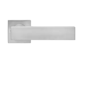 ER52Q S9 71 - Karcher Design Milano Square 3-Piece Rose KD Comfort Privacy Lever Set - Satin Stainless Steel &lpar;Sprung&rpar;