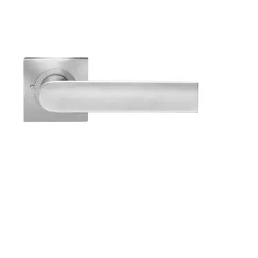 Click Here To Enlarge This Photo Of ER51Q S9 71 - Karcher Design London Square 3-Piece Rose KD Comfort Privacy Lever Set - Satin Stainless Steel &lpar;Sprung&rpar;