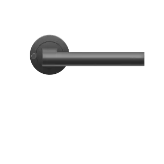 ER45 S9 83 - Karcher Design Madeira Round 3-Piece Rose KD Comfort Privacy Lever Set - Cosmos Black &lpar;Sprung&rpar;