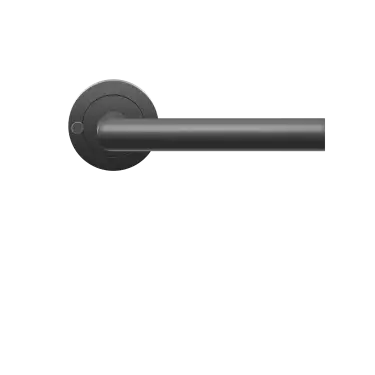 Click Here To Enlarge This Photo Of ER28 S9 83 - Karcher Design Rhodos Round 3-Piece Rose KD Comfort Privacy Lever Set - Cosmos Black &lpar;Sprung&rpar;
