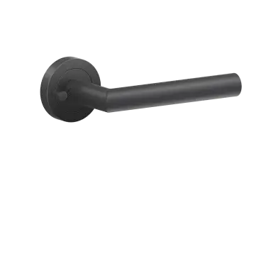 Click Here To Enlarge This Photo Of ER28 S9 83 - Karcher Design Rhodos Round 3-Piece Rose KD Comfort Privacy Lever Set - Cosmos Black &lpar;Sprung&rpar;