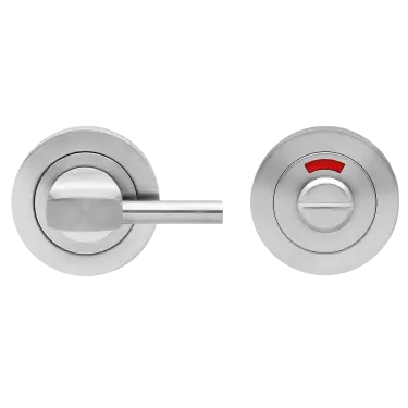 Click Here To Enlarge This Photo Of CEZ1334 BAD 71 - Karcher Design Round 3-Piece Rose Disabled Turn & Release with Indicator Set - Satin Stainless Steel