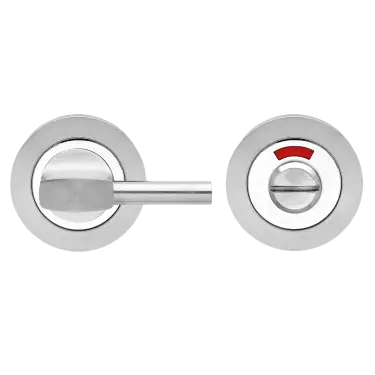 Click Here To Enlarge This Photo Of CEZ1334 BAD 73 - Karcher Design Round 3-Piece Rose Disabled Turn & Release with Indicator Set - Satin &sol; Polished Stainless Steel
