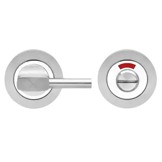 CEZ1334 BAD 73 - Karcher Design Round 3-Piece Rose Disabled Turn & Release with Indicator Set - Satin &sol; Polished Stainless Steel