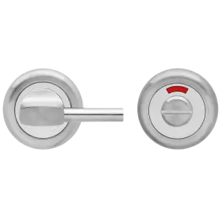 EZ1336 BAD 73 - Karcher Design Round 3-Piece Rose Disabled Turn & Release with Indicator Set - Satin &sol; Polished Stainless Steel