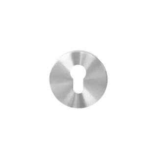 EZ170B PZ 71 - Karcher Design Round Slim Style Rose Euro Profile Escutcheon - Satin Stainless Steel