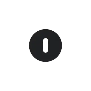 EZ195 BB 83 - Karcher Design Round Plan Design &lpar;Magnetic Rose&rpar; Standard Keyhole Escutcheon - Cosmos Black