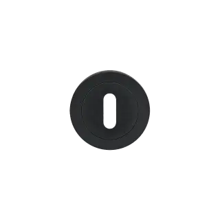 CEZ1332 BB 83 - Karcher Design Round 3-Piece Rose Standard Keyhole Escutcheon - Cosmos Black