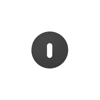 EZ180 BB 83 - Karcher Design Round Plan Design Rose Standard Keyhole Escutcheons - Cosmos Black