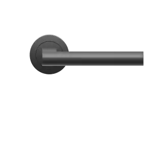 ER45 0S 83 - Karcher Design Madeira Round 3-Piece Rose Lever Set - Cosmos Black &lpar;Sprung&rpar;