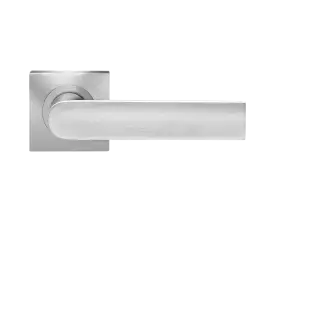 ER51Q 0S 71 - Karcher Design London Square 3-Piece Rose Lever Set - Satin Stainless Steel &lpar;Sprung&rpar;