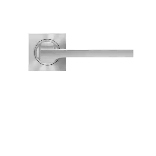 ER57Q 0S 71 - Karcher Design Soho Square 3-Piece Rose Lever Set - Satin Stainless Steel &lpar;Sprung&rpar;