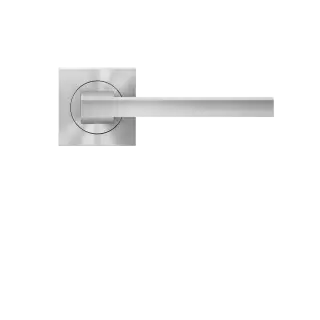 ER58Q 0S 71 - Karcher Design Boston Square 3-Piece Rose Lever Set - Satin Stainless Steel &lpar;Sprung&rpar;