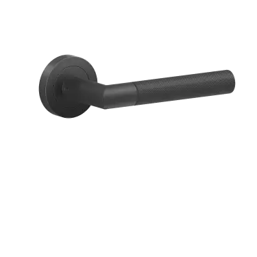 Click Here To Enlarge This Photo Of ER60 0S 83 - Karcher Design Studio One Round 3-Piece Rose Lever Set - Cosmos Black &lpar;Sprung&rpar;