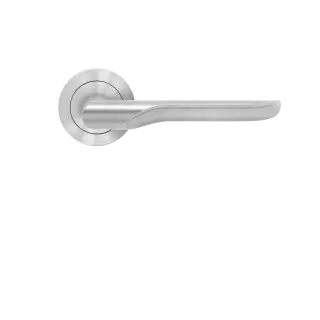 ER62 0S 71 - Karcher Design Round 3-Piece Rose Lever Set - Satin Stainless Steel &lpar;Sprung&rpar;