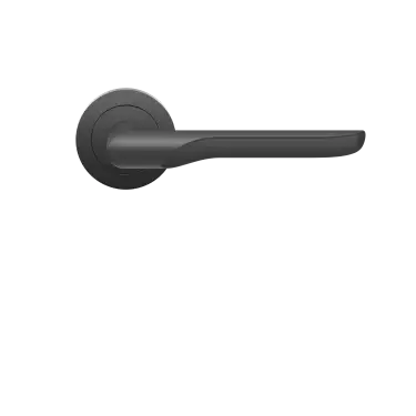 Click Here To Enlarge This Photo Of ER62 0S 83 - Karcher Design Round 3-Piece Rose Lever Set - Cosmos Black &lpar;Sprung&rpar;