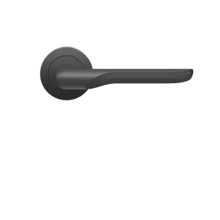 ER62 0S 83 - Karcher Design Round 3-Piece Rose Lever Set - Cosmos Black &lpar;Sprung&rpar;