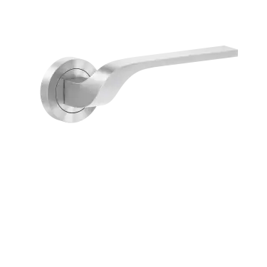 Click Here To Enlarge This Photo Of ER87 0S 71 - Karcher Design Las Vegas Round 3-Piece Rose Lever Set - Satin Stainless Steel &lpar;Sprung&rpar;