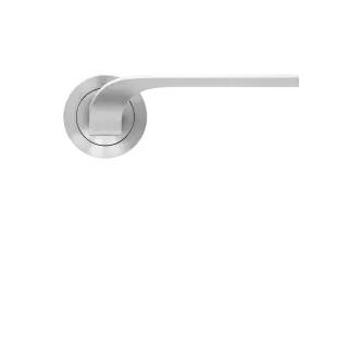 ER87 0S 71 - Karcher Design Las Vegas Round 3-Piece Rose Lever Set - Satin Stainless Steel &lpar;Sprung&rpar;