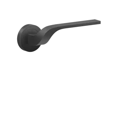 Click Here To Enlarge This Photo Of ER87 0S 83 - Karcher Design Las Vegas Round 3-Piece Rose Lever Set - Cosmos Black &lpar;Sprung&rpar;