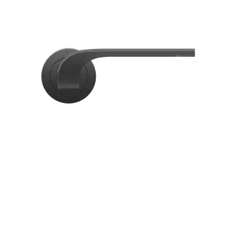 ER87 0S 83 - Karcher Design Las Vegas Round 3-Piece Rose Lever Set - Cosmos Black &lpar;Sprung&rpar;