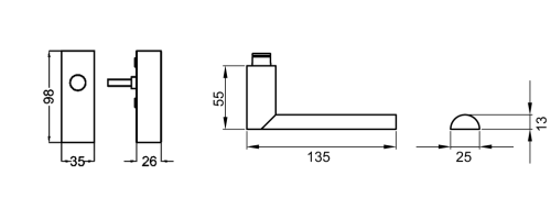 Click Here To Enlarge This Photo Of EF514 EARQ 71 - Karcher Design London Window Espag Handle Lockable with Key &lpar;Rectangular&rpar; - Satin Stainless Steel