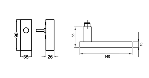 Click Here To Enlarge This Photo Of EF524 EARQ 71 - Karcher Design Milano Window Espag Handle Lockable with Key - Satin Stainless Steel