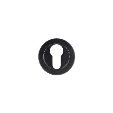 Click Here To Enlarge This Photo Of RM001PCB - Zoo Hardware Rosso Maniglie Euro Profile Escutcheon - Powder Coat Black